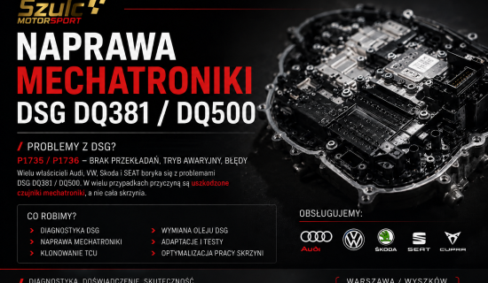 DSG DQ381 / DQ500 Repair – P1735 & P1736 Faults | Audi / VW / Skoda / SEAT