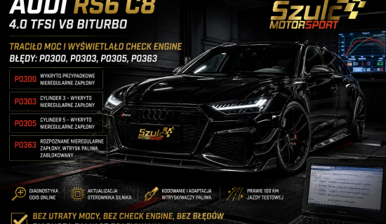 Audi RS6 C8 Misfire P0300 P0303 P0305 | ECU Update Fix
