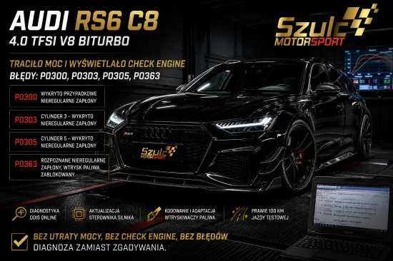 Audi RS6 C8 – dlaczego Check Engine wracał?